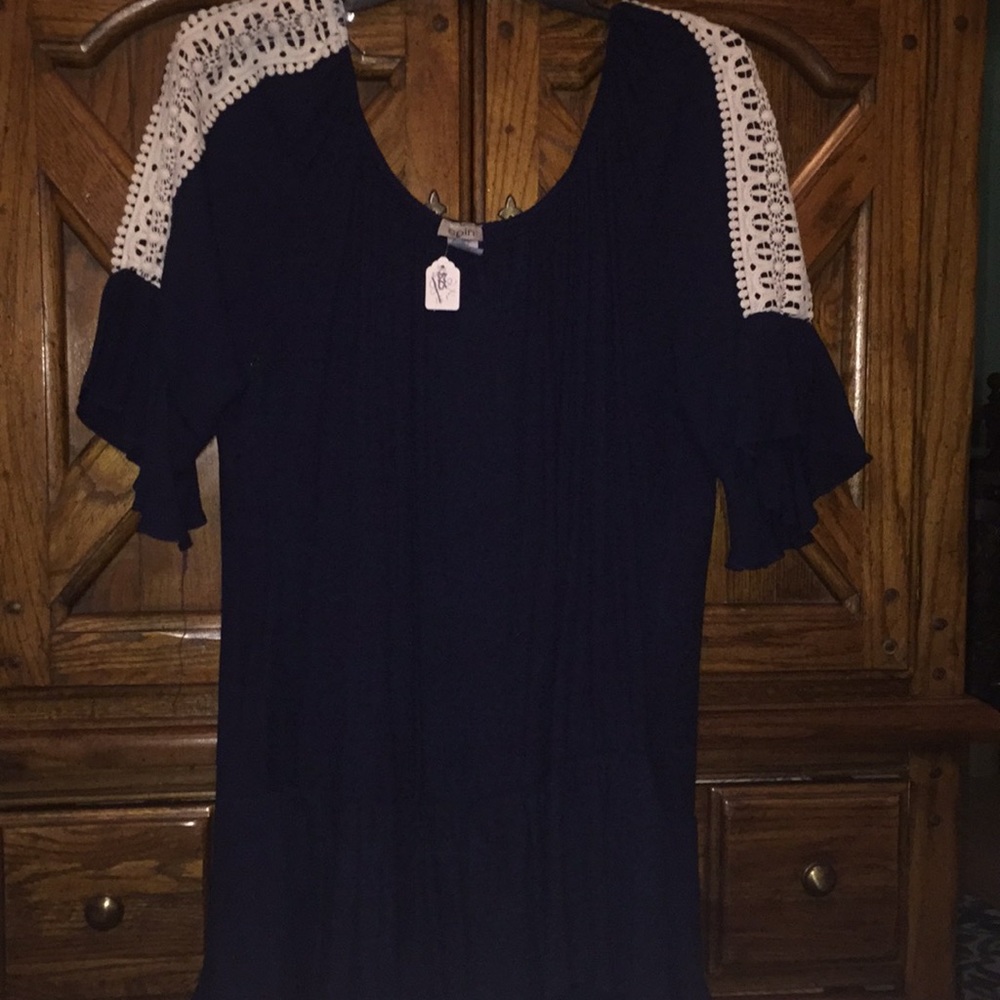 NWT - Navy Blue Blouse - 2X